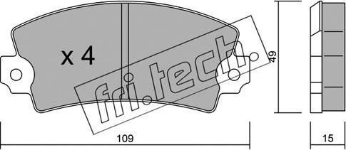 Fri.Tech. 005.2 - Гальмівні колодки, дискові гальма autocars.com.ua