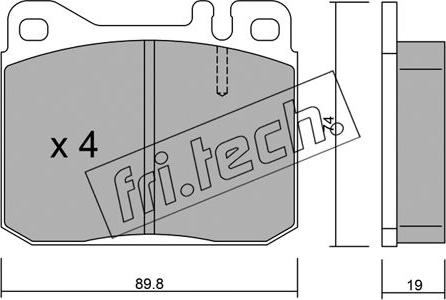 Fri.Tech. 013.2 - Тормозные колодки, дисковые, комплект avtokuzovplus.com.ua