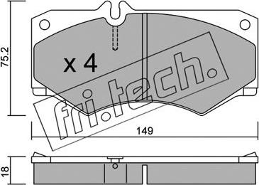 Fri.Tech. 016.0 - Гальмівні колодки, дискові гальма autocars.com.ua