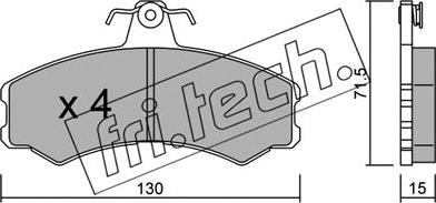 Fri.Tech. 033.1 - Тормозные колодки, дисковые, комплект avtokuzovplus.com.ua