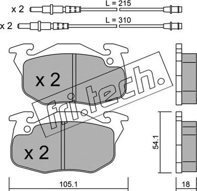 Fri.Tech. 039.4 - Гальмівні колодки, дискові гальма autocars.com.ua