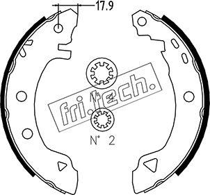 Fri.Tech. 1004.007 - Комплект тормозных колодок, барабанные autodnr.net