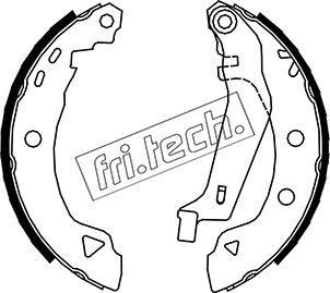 Fri.Tech. 1004.008Y - Комплект тормозных колодок, барабанные autodnr.net