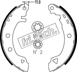 Fri.Tech. 1004.008 - Комплект тормозных колодок, барабанные autodnr.net