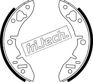 Fri.Tech. 1007.007 - Комплект тормозных колодок, барабанные autodnr.net