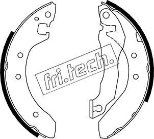 Fri.Tech. 1007.015 - Комплект гальм, барабанний механізм autocars.com.ua