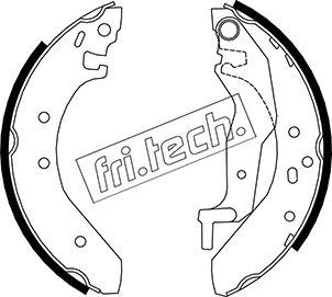 Fri.Tech. 1007.017 - Комплект тормозных колодок, барабанные autodnr.net