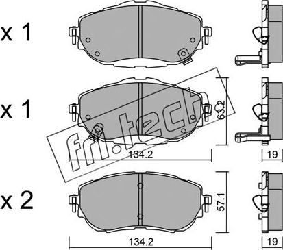 Fri.Tech. 1014.0 - Гальмівні колодки, дискові гальма autocars.com.ua