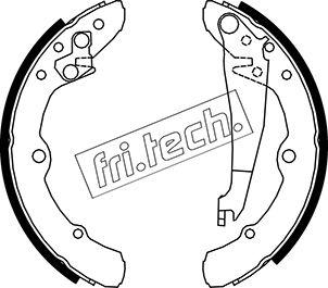 Fri.Tech. 1016.020 - Комплект гальм, барабанний механізм autocars.com.ua