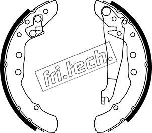 Fri.Tech. 1016.021 - Комплект тормозных колодок, барабанные avtokuzovplus.com.ua