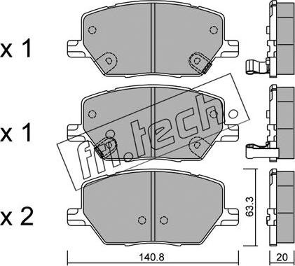 Fri.Tech. 1017.0 - Гальмівні колодки, дискові гальма autocars.com.ua