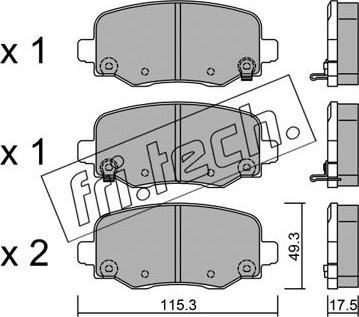 Fri.Tech. 1018.1 - Гальмівні колодки, дискові гальма autocars.com.ua