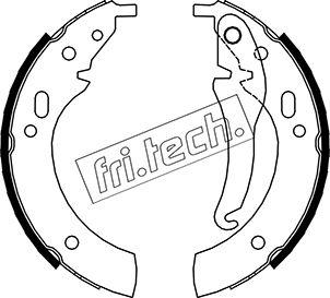 Fri.Tech. 1019.016 - Комплект тормозных колодок, барабанные avtokuzovplus.com.ua