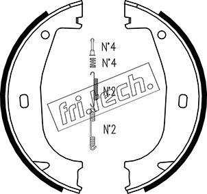 Fri.Tech. 1019.026K - Комплект тормозов, ручник, парковка avtokuzovplus.com.ua