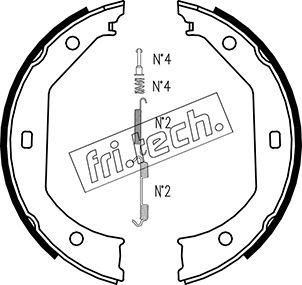 Fri.Tech. 1019.027K - Комплект тормозов, ручник, парковка autodnr.net