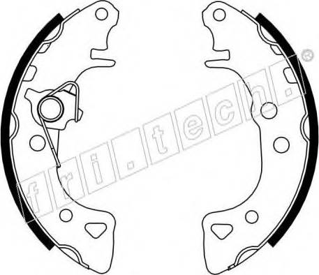 Fri.Tech. 1022.030Y - Комплект гальм, барабанний механізм autocars.com.ua