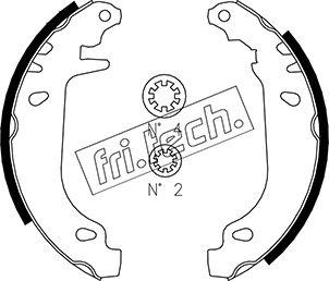 Fri.Tech. 1022.032 - Комплект тормозных колодок, барабанные autodnr.net