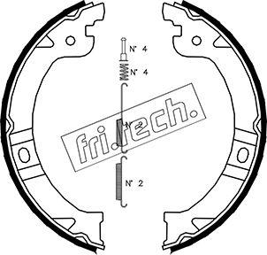 Fri.Tech. 1023.002K - Комплект гальм, ручник, парковка autocars.com.ua