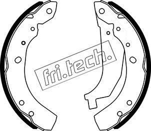 Fri.Tech. 1023.009 - Комплект гальм, барабанний механізм autocars.com.ua