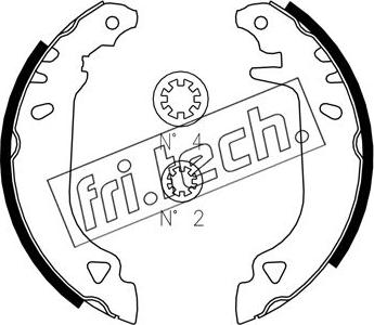 Fri.Tech. 1034.090S - Комплект тормозных колодок, барабанные avtokuzovplus.com.ua