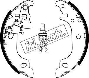 Fri.Tech. 1034.103 - Комплект гальм, барабанний механізм autocars.com.ua