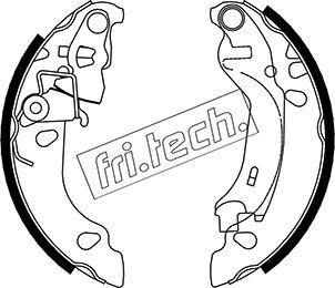 Fri.Tech. 1034.107 - Комплект гальм, барабанний механізм autocars.com.ua