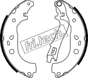 Fri.Tech. 1034.112 - Комплект гальм, барабанний механізм autocars.com.ua