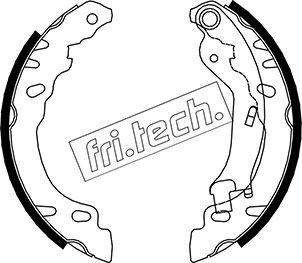 Fri.Tech. 1034.114 - Комплект гальм, барабанний механізм autocars.com.ua