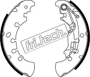 Fri.Tech. 1034.115 - Комплект гальм, барабанний механізм autocars.com.ua