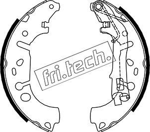 Fri.Tech. 1034.117 - Комплект гальм, барабанний механізм autocars.com.ua