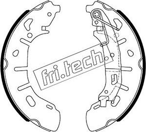 Fri.Tech. 1034.124 - Комплект тормозных колодок, барабанные avtokuzovplus.com.ua