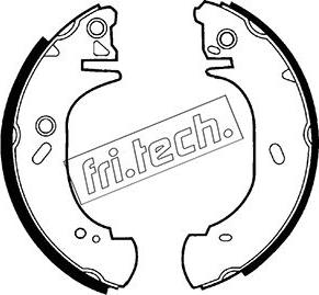 Fri.Tech. 1040.140 - Комплект тормозных колодок, барабанные avtokuzovplus.com.ua