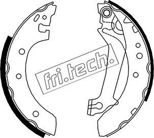 Fri.Tech. 1040.142 - Комплект гальм, барабанний механізм autocars.com.ua