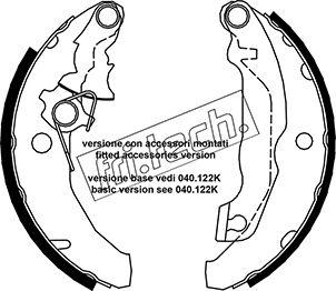 Fri.Tech. 1040.144Y - Комплект гальм, барабанний механізм autocars.com.ua