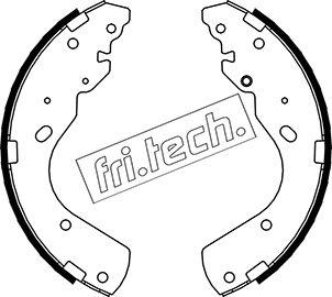 Fri.Tech. 1040.156 - Комплект тормозных колодок, барабанные autodnr.net