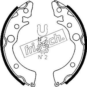 Fri.Tech. 1044.007 - Комплект гальм, барабанний механізм autocars.com.ua