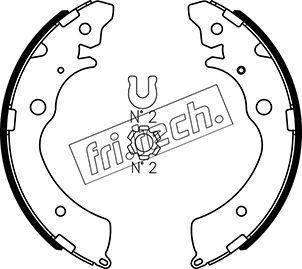 Fri.Tech. 1044.017 - Комплект гальм, барабанний механізм autocars.com.ua