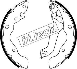 Fri.Tech. 1046.206 - Комплект гальм, барабанний механізм autocars.com.ua