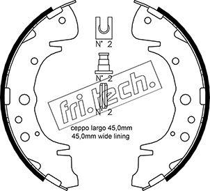 Fri.Tech. 1046.207 - Комплект тормозных колодок, барабанные avtokuzovplus.com.ua