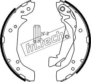 Fri.Tech. 1046.211 - Комплект гальм, барабанний механізм autocars.com.ua
