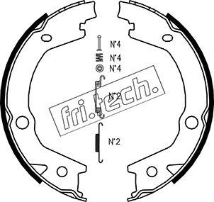 Fri.Tech. 1046.220K - Комплект тормозов, ручник, парковка autodnr.net