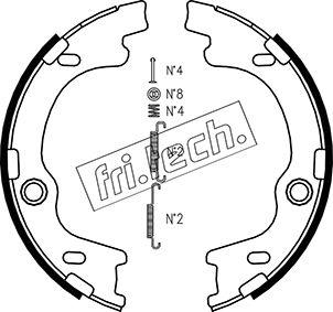Fri.Tech. 1046.221K - Комплект тормозов, ручник, парковка autodnr.net