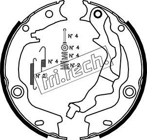 Fri.Tech. 1046.223K - Комплект гальм, ручник, парковка autocars.com.ua