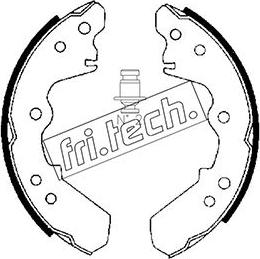 Fri.Tech. 1047.358 - Комплект гальм, барабанний механізм autocars.com.ua