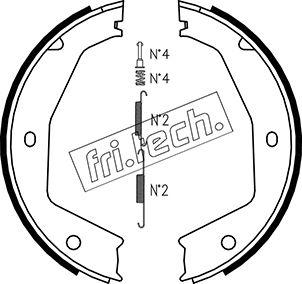 Fri.Tech. 1048.002K - Комплект тормозов, ручник, парковка avtokuzovplus.com.ua