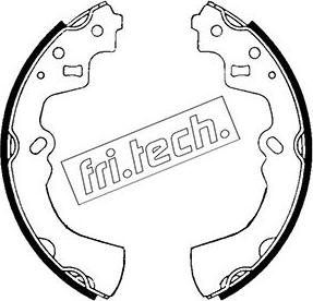 Fri.Tech. 1049.121 - Комплект гальм, барабанний механізм autocars.com.ua