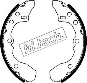 Fri.Tech. 1049.128 - Комплект гальм, барабанний механізм autocars.com.ua