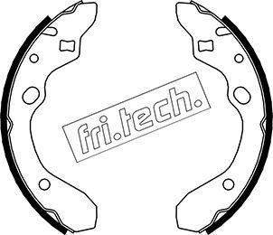 Fri.Tech. 1049.144 - Комплект гальм, барабанний механізм autocars.com.ua