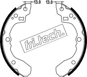Fri.Tech. 1049.147 - Комплект тормозных колодок, барабанные autodnr.net