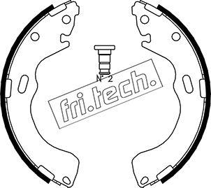 Fri.Tech. 1049.150 - Комплект гальм, барабанний механізм autocars.com.ua